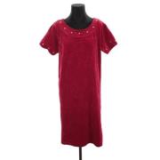 Pre-owned Velvet dresses Yves Saint Laurent Vintage , Red , Dames