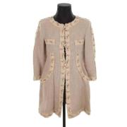 Pre-owned Cotton outerwear Chanel Vintage , Beige , Dames