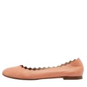 Pre-owned Leather flats Chloé Pre-owned , Pink , Dames