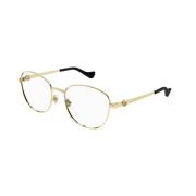 Gouden Montuur Zonnebril Gg1601O 001 Gucci , Yellow , Unisex