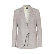 Getailleerde Wollen Blazer Hugo Boss , Gray , Dames