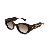 Bruin Havana Zonnebril Gg1553S Gucci , Brown , Dames