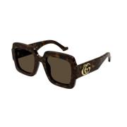 Stijlvolle zonnebril met bruine lenzen Gucci , Brown , Dames