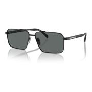 Black/Dark Grey Sunglasses Prada , Black , Heren