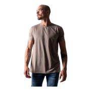 Taupe Hero T-Shirt Kiefermann , Beige , Heren