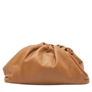 Pre-owned Leather clutches Bottega Veneta Vintage , Brown , Dames