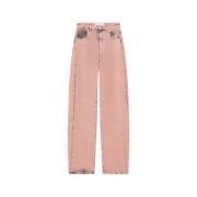 Blush Pink Marble-Washed Carrot Jeans IRO , Pink , Dames