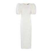 Elegante Kant Aansluitende Midi Jurk Rotate Birger Christensen , White...