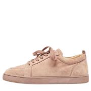 Pre-owned Suede sneakers Christian Louboutin Pre-owned , Beige , Heren