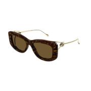 Bruin Havana Zonnebril Gg1566S Gucci , Brown , Dames