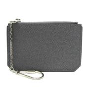 Pre-owned Leather wallets Louis Vuitton Vintage , Gray , Heren