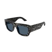 Blauw Havana Zonnebril Am0449S Alexander McQueen , Multicolor , Unisex