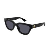 Zwart Grijs Zonnebril Gg1578S Model Gucci , Black , Heren