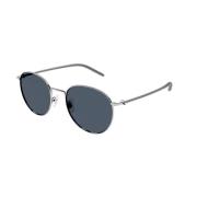 Stijlvolle Blauwe Lens Zonnebril Montblanc , Gray , Unisex