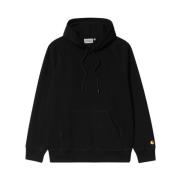 Zwarte Chase Sweatshirt Hoodie Katoen Logo Carhartt Wip , Black , Here...