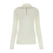 Ivoor Sweater Polyester Mix Jil Sander , White , Dames