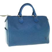 Pre-owned Leather handbags Louis Vuitton Vintage , Blue , Dames