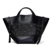 Geperforeerde Leren Chelsea Tote Tas Proenza Schouler , Black , Dames