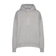 Grijze Katoenen Hoodie Valentino Garavani , Gray , Heren