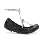 Kristal Strik Platte Schoenen Zwart René Caovilla , Black , Dames