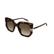 Stijlvolle Havana Bruine Zonnebril Chloé , Brown , Dames