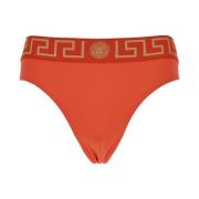 Rood Zeekleding Iconische Greca Slip Versace , Red , Heren