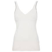 Tanktop met Kettingdetail Brunello Cucinelli , White , Dames