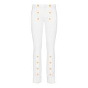 Geknoopte denim jeans Balmain , White , Dames