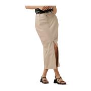 Beige Kokerrok voor Elegante Avonden Ibana , Beige , Dames