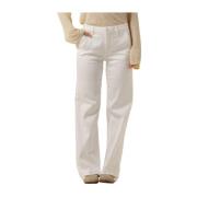 Witte Straight Leg Jeans Laramw Pant My Essential Wardrobe , White , D...