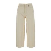 Ecru High Rise Barrel Jeans Calvin Klein , Beige , Dames