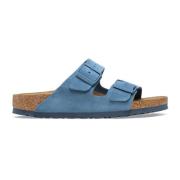 Blauwe Suède Sandaal Arizona Birkenstock , Blue , Dames