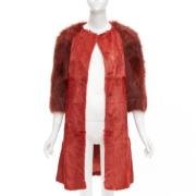Pre-owned Fur outerwear Giambattista Valli Pre-owned , Red , Dames
