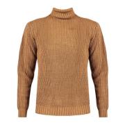 Eenvoudige Sweater met Ribbed Finish Xagon Man , Brown , Heren
