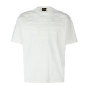 Casual Katoenen T-Shirt Emporio Armani , White , Heren