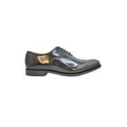 Zwarte Leren Oxford Platte Schoenen Church's , Black , Heren