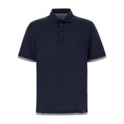 Klassiek Polo Shirt voor Mannen Brunello Cucinelli , Blue , Heren