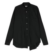 Zwarte Katoenen Overhemd met Klassiek Ontwerp Comme des Garçons , Blac...