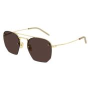 Klassieke Aviator Zonnebril Bruin/Goud SL 422 Saint Laurent , Yellow ,...