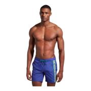 Zijlogo Zwemshorts - Multicolor Bikkembergs , Blue , Heren