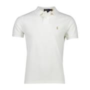 Witte korte mouw slim fit polo Ralph Lauren , White , Heren