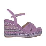 Rhinestone Sleehak Sandaal Alma EN Pena , Purple , Dames