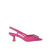 Vierkante Broche Hakken Schoenen Alma EN Pena , Pink , Dames