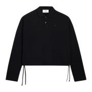 Zwarte Geknipte Katoenen Polo Ami Paris , Black , Heren