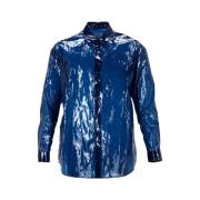 Pre-owned Polyester tops Jil Sander Pre-owned , Blue , Dames