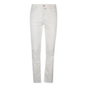 Slim Fit Jeans met 5 Zakken Jacob Cohën , White , Heren