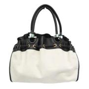 Pre-owned Canvas handbags Salvatore Ferragamo Pre-owned , White , Dame...