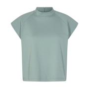 High-Neck T-Shirt met Gewatteerde Schouders Remain Birger Christensen ...