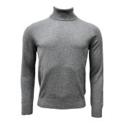 Merino/Cashmere Turtleneck Gran Sasso , Gray , Heren