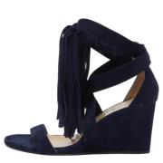 Pre-owned Suede sandals Chloé Pre-owned , Blue , Dames
